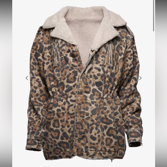Leopard Jacket by Ser. O. Ya. Sz Xs/S oversized fit NWT - Picture 2 of 4